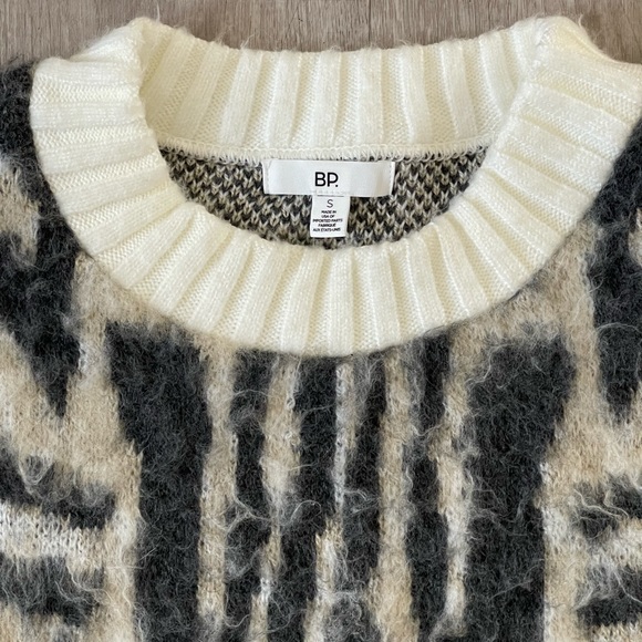 Nordstrom BP Animal Print Abstract Long Sleeve Sweater Size S - Picture 3 of 8